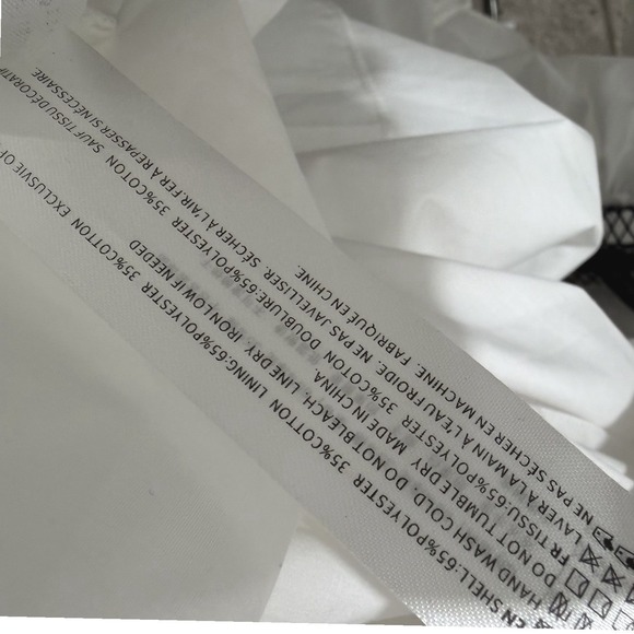 En Saison Smocked Midi Dress Size Small Milkmaid French Cottagecore White Black - Picture 8 of 8